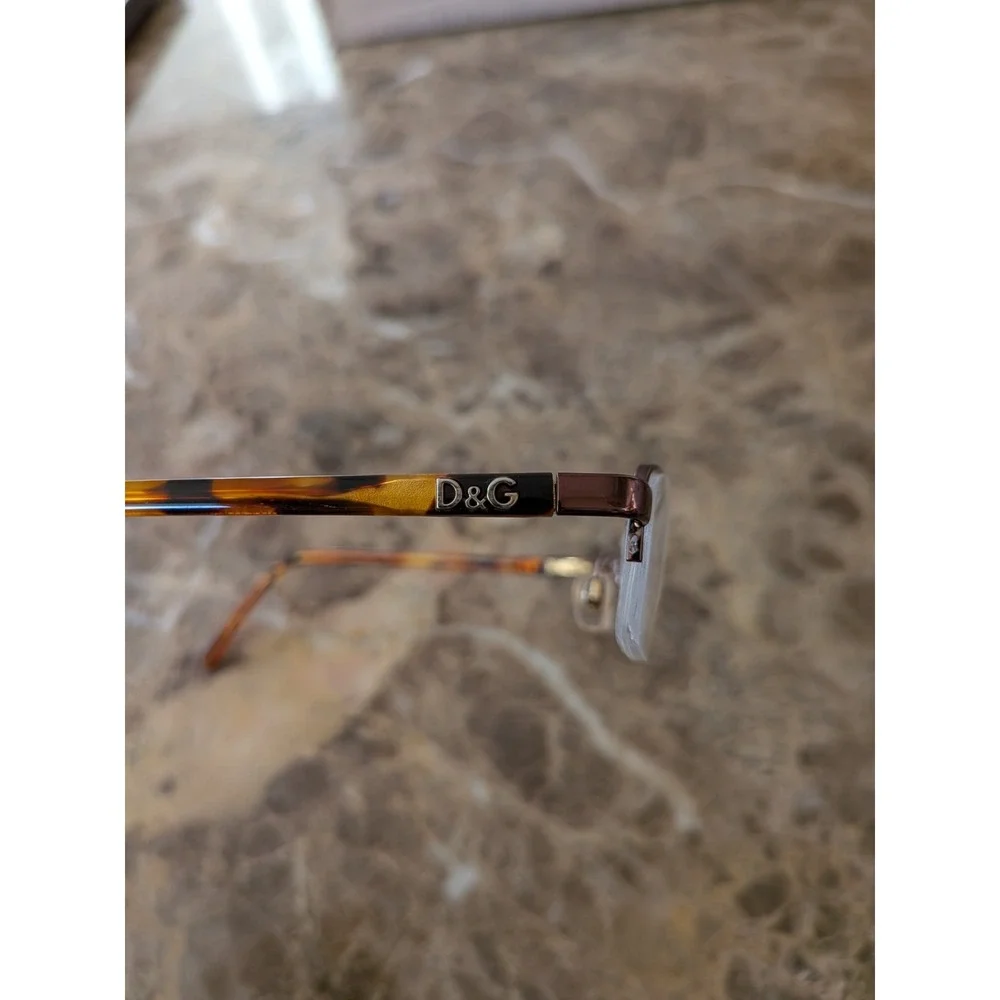 Dolce &‎ Gabbana Designer Eyeglasses DG5001-070 Tortoise Havana Brown Gold Frame